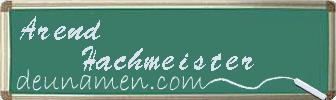 Arend Hachmeister Visitenkarte